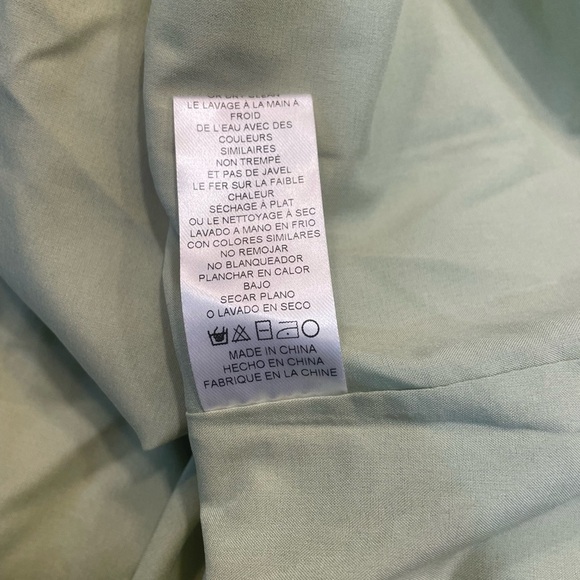 Adelyn Rae Chiffon Smocked Mini Dress puff Sleeve Babydoll Green Medium - Picture 15 of 15